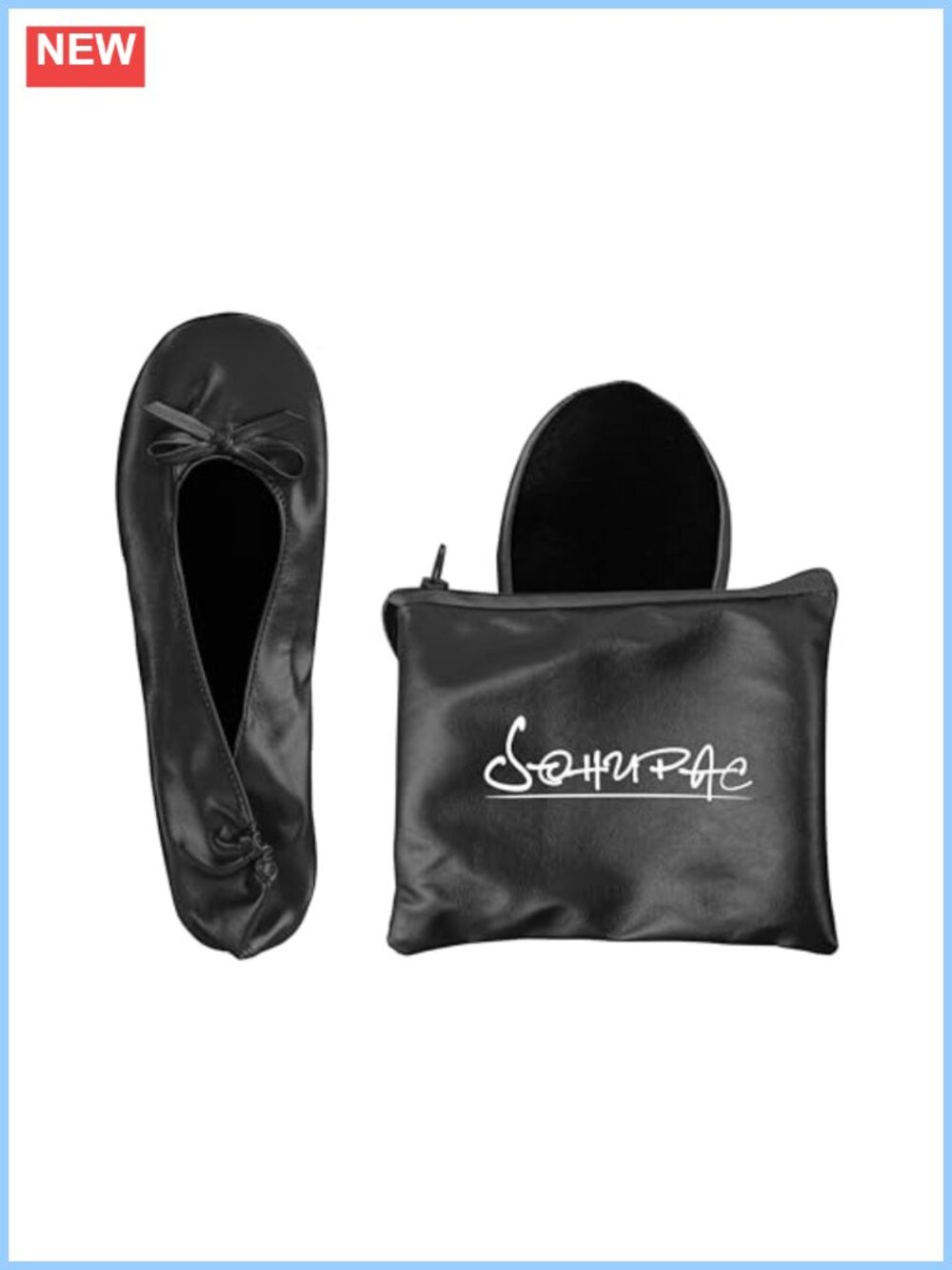 Foldable Ballet Flats Portable Travel Slippers with Pouch for Wedding Party